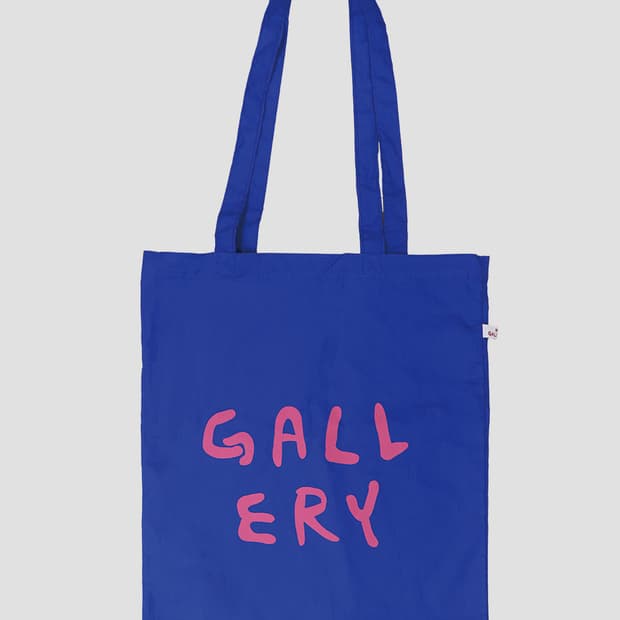 1011갤러리 로고 에코백 블루 팝니다