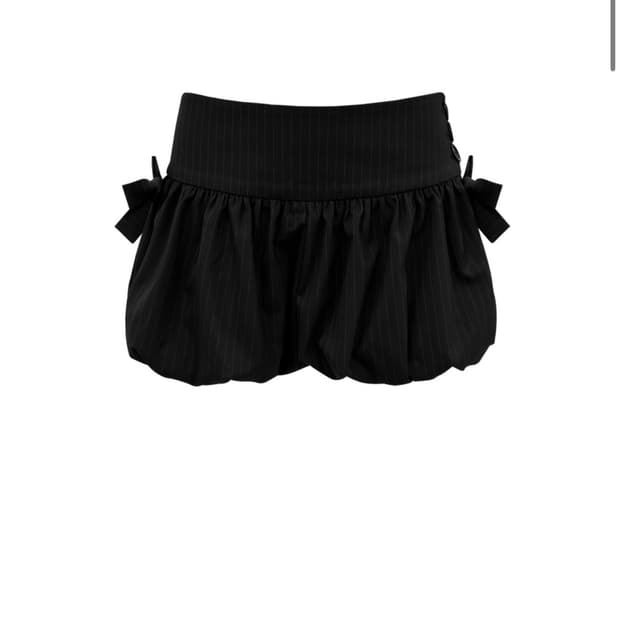 체메씨 chemehc bow balloon shorts 블랙스트라이프