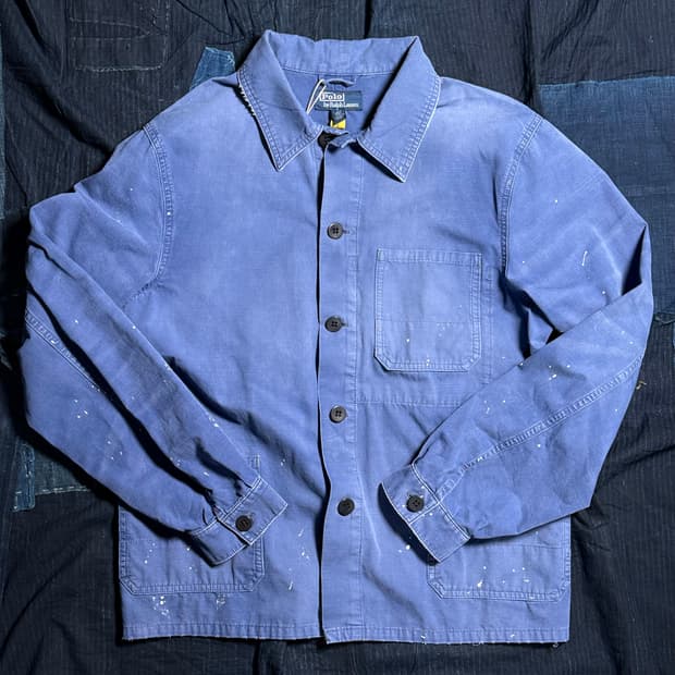 폴로 랄프로렌 디스트레스드 데님 초어 자켓 S