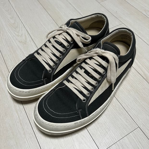 릭오웬스 다크쉐도우 빈티지스니커즈 다크더스트 펄 밀크 화이트 41사이즈