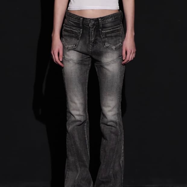 보헤미안서울 프론트 포켓 부츠컷 L