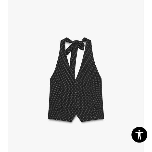 자라 도트 베스트 탑 홀터 탑