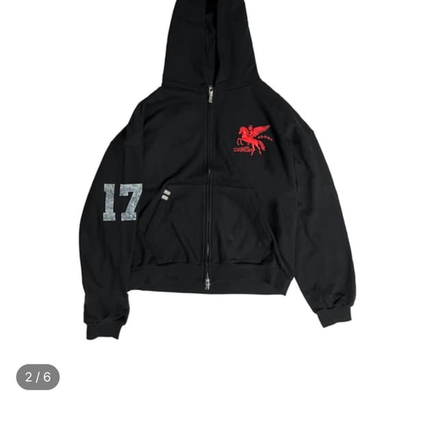 파코서플라이 폴링 엔젤 집업 후디 블랙 (2)