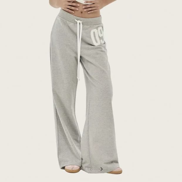 클리시어 09 넘버링 트레이닝 팬츠 그레이 논기모