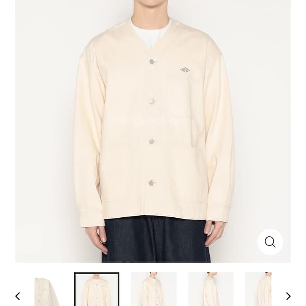 DANTON 노카라 코튼 드릴 자켓 42 새상품