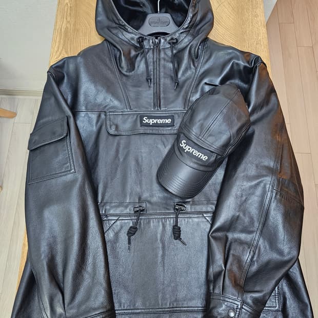 슈프림 레더 아노락 L사이즈