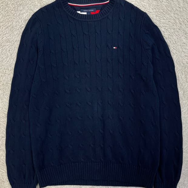 타미 힐피거 꽈배기 니트/#201