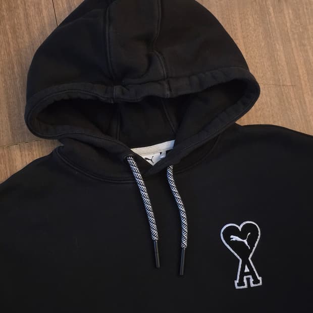 푸마 아미 콜라보 후드티 블랙 M