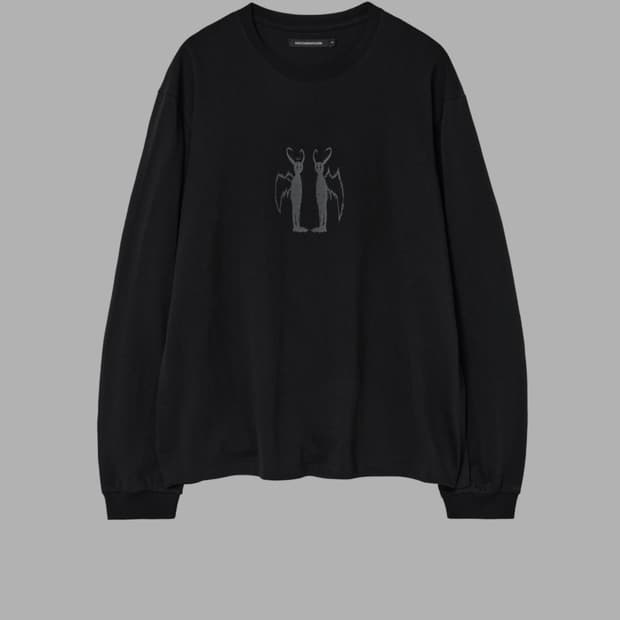 (3) 해칭룸 데빌 엔젤 티 블랙