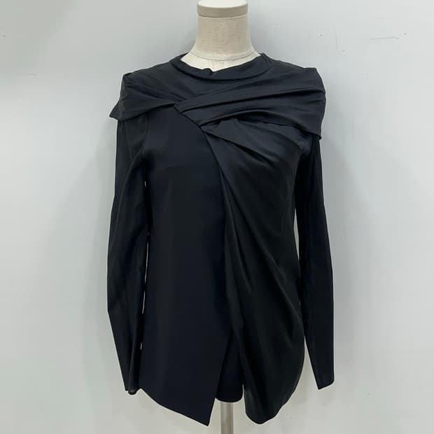 마인 셔링 시스루 블라우스