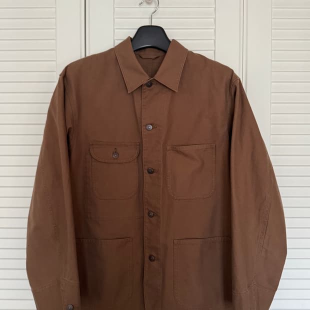 유니클로 유틸리티 자켓 브라운 