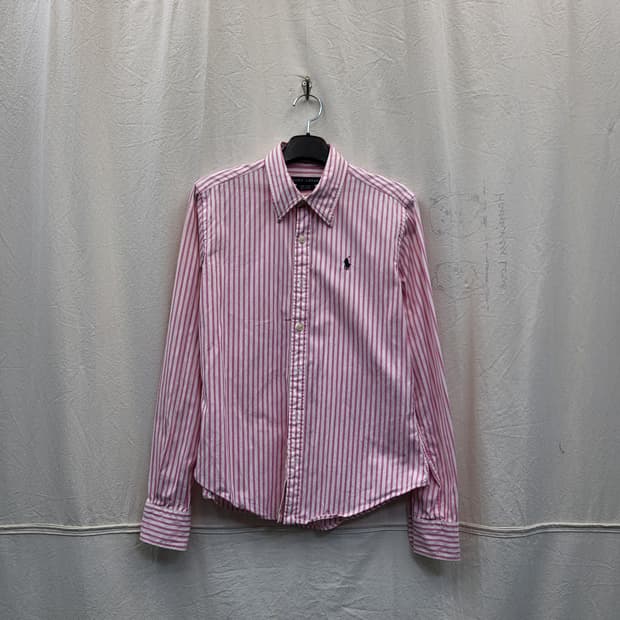 폴로 랄프로렌 핑크 스트라이프 셔츠