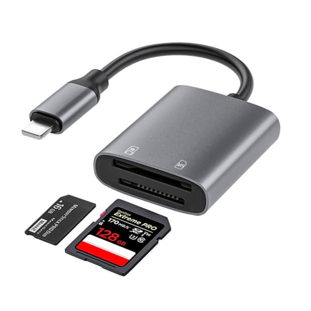 라이트닝 8핀 SD카드 MS메모리 리더기 아이폰 USB 메모리스틱 프로 