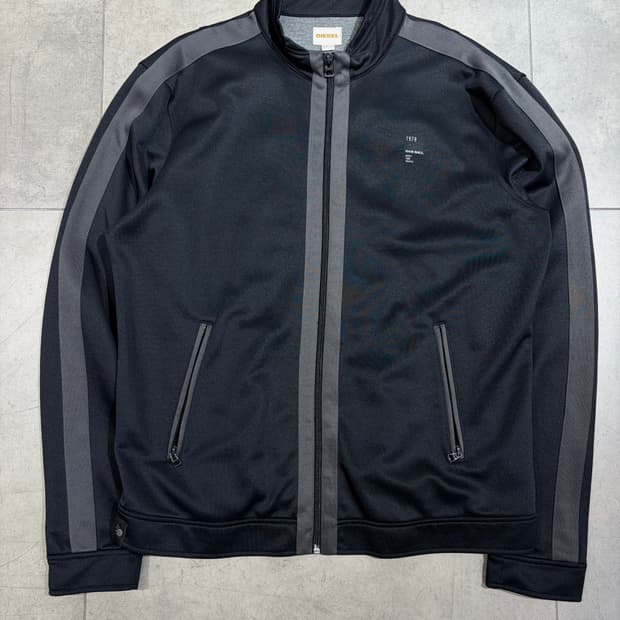 디젤 로고 디테일 져지 트랙탑 자켓