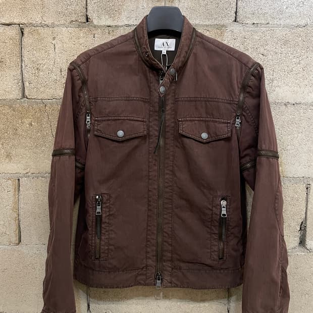 아르마니 익스체인지 컨버터블 바이커 자켓