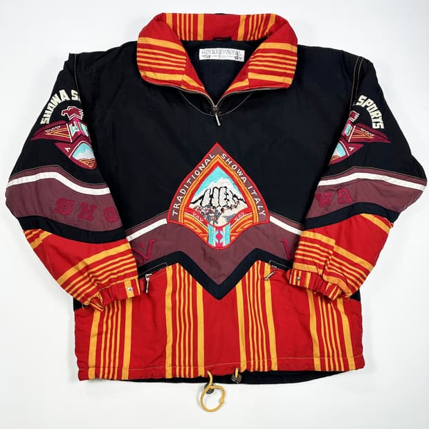 JPN 재팬빈티지 쇼와 스포츠 자수 아노락 점퍼 2XL