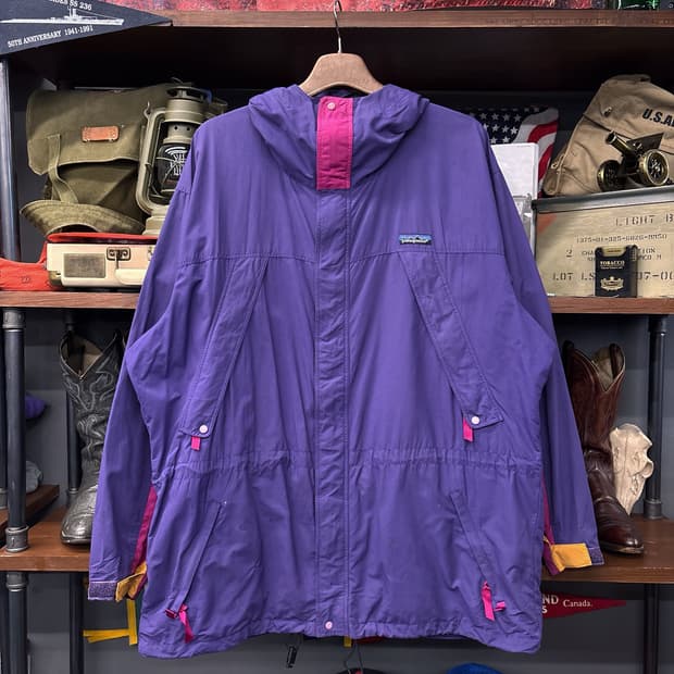 90s 파타고니아 나일론 마운틴 파카 가이드 자켓 퍼플 N358