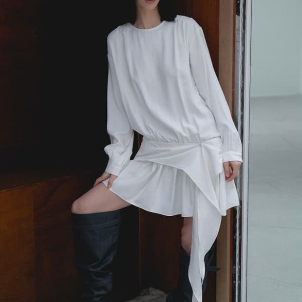 드롭 웨이스트 원피스 Drop Waist Dress Ivory 