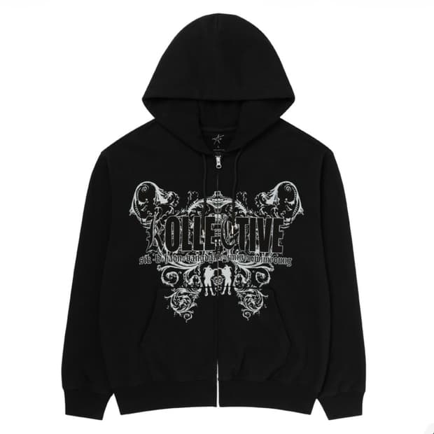 KC 콘서트 머천 콜렉티브 로고 후드집업 블랙 엠디 md