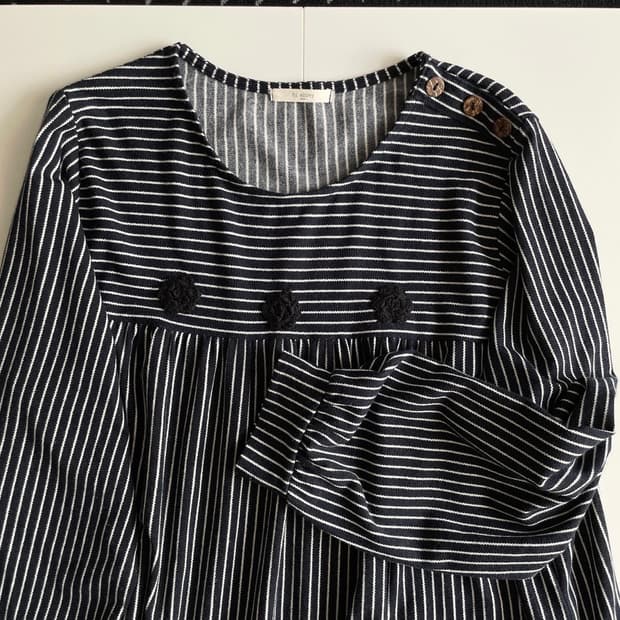 stripe patterned one-piece