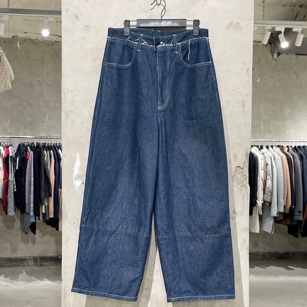 카미엘 포트젠스 진청 오우버진 데님 팬츠