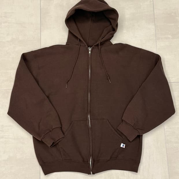 러셀 빈티지 후드집업  브라운 L