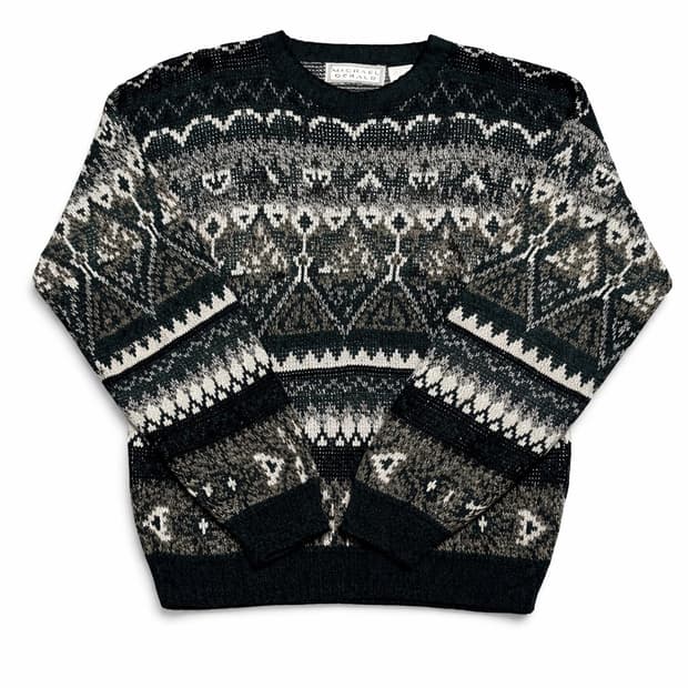 USA 90s 미국 빈티지 페어아일 노르딕 올드스쿨 니트 스웨터 M