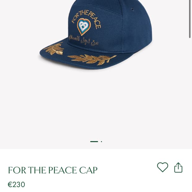 카사블랑카 23fw for the peace blue cap