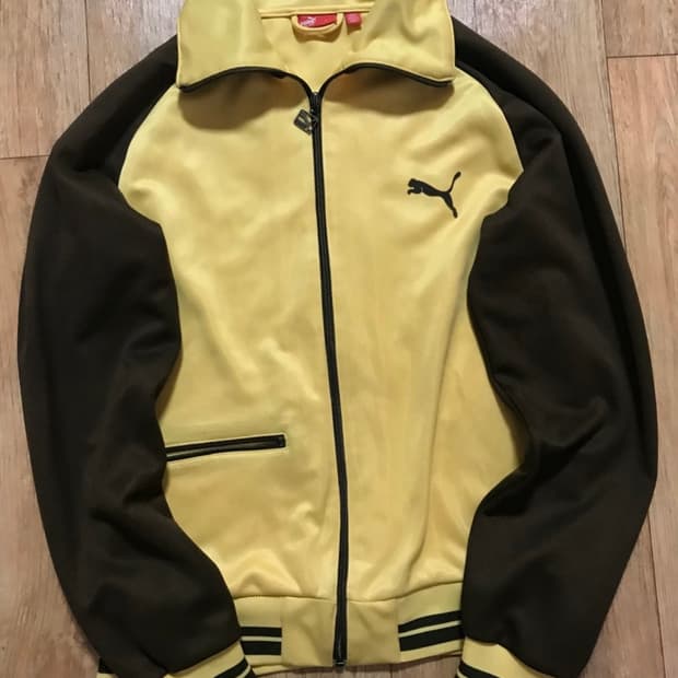 Puma 푸마 브라운 베이지 져지 초코바나나 트랙탑 자켓 올드스쿨 L