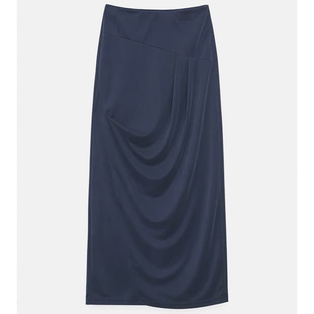 파이카 DRAPED MAXI SKIRT (navy)