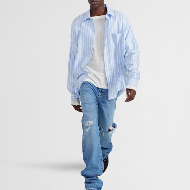 424 fleats stripe shirts M