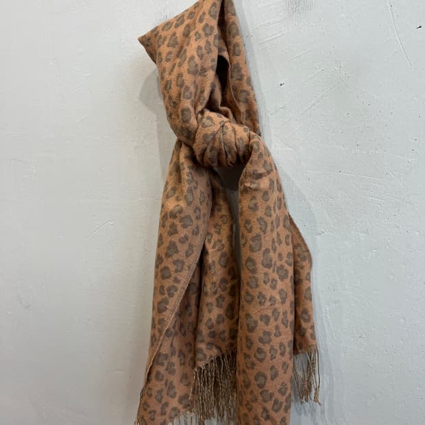 일본빈티지 레오파드 머플러/숄