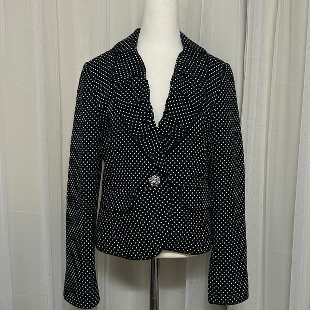 Viva presto 도트셔링카라 자켓 블레이져
