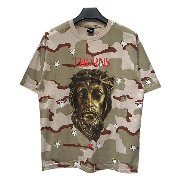 LMC 엘엠씨 THORNS BRONZE JESUS 카모 반팔티 M