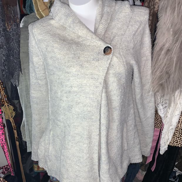 y2k 원버튼 모리 오트 후드가디건