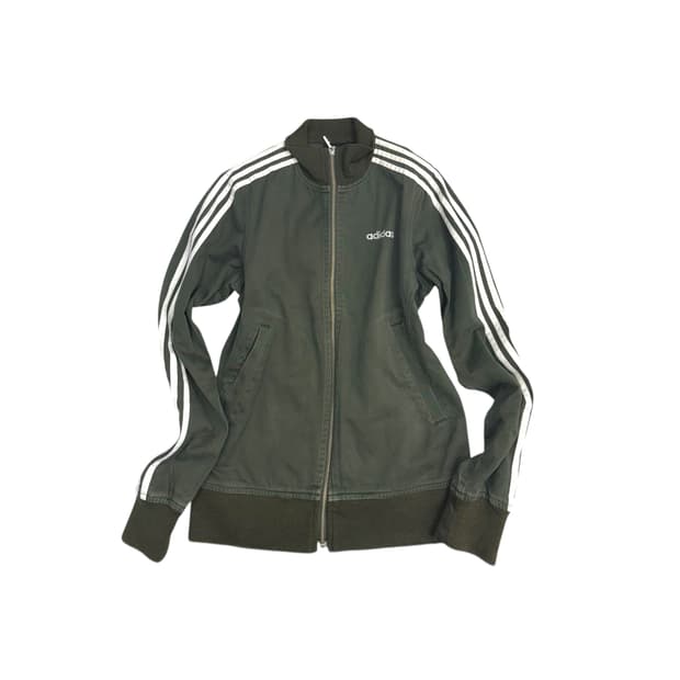Adidas khaki zip -up 