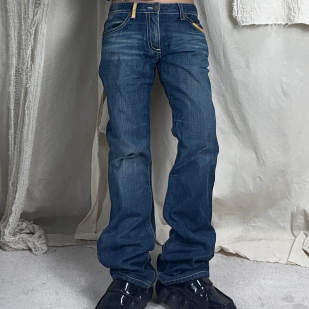 포켓디테일 데님 진