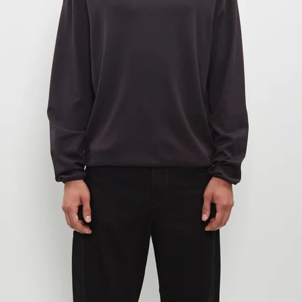 (M) 르메르 Lemaire LS RELAXED TEE,Squid Ink