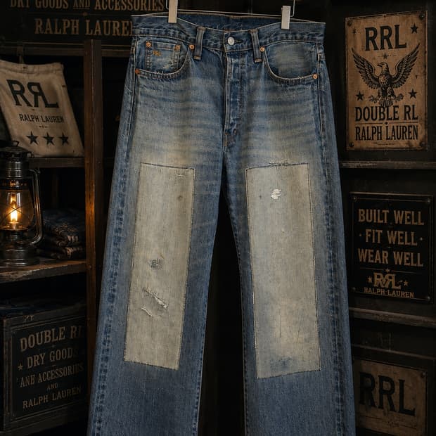 RRL 빈티지 5포켓 미드랜드 데님