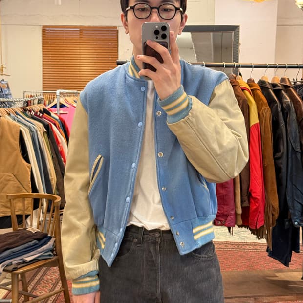 M) 90s USA HATCHERS Varsity Jacket