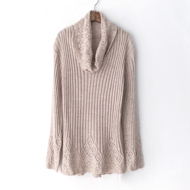 cowl long knit