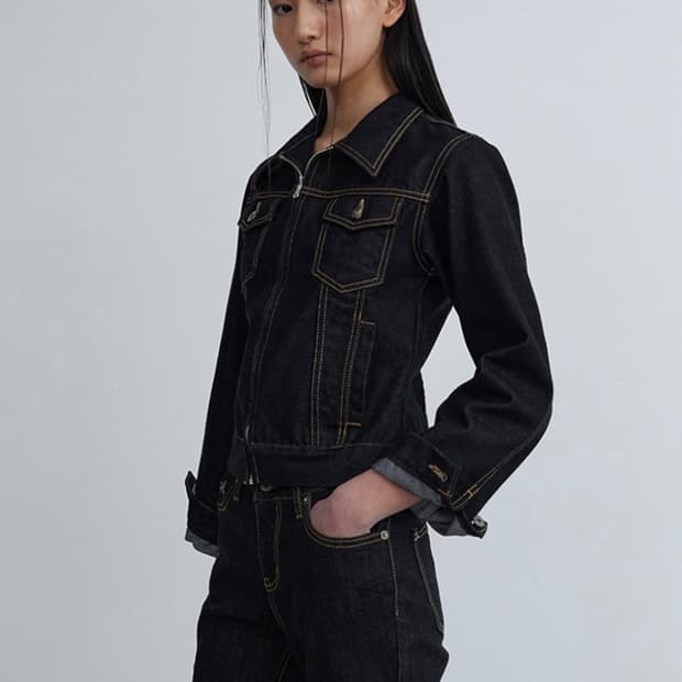 이네기 INEGI 데님 트러커 인디고 자켓