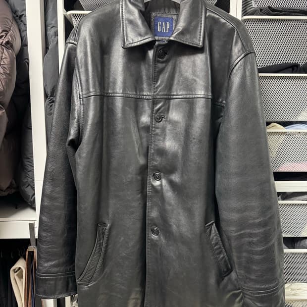 올드 갭 레더 카코트 L old gap leather car coat L