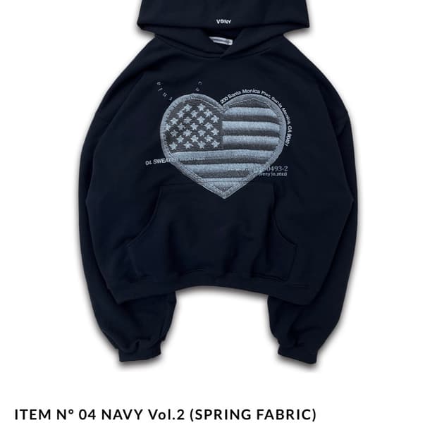 venyjoproduct sweat weather navy hoodie