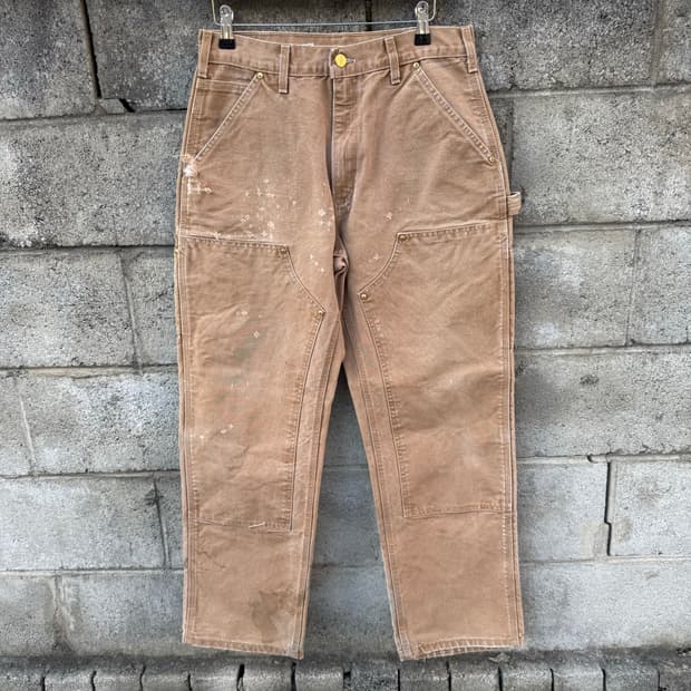 00s 칼하트 빈티지 b01 브라운 더블니 카펜터 워크 팬츠 32/30