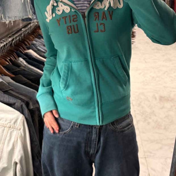 (정품/M) 하아유 후드집업 민트 a1