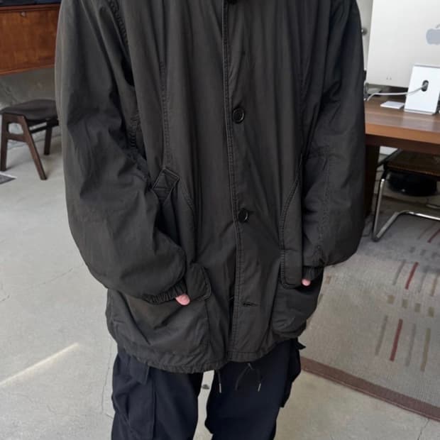 폴리테루 패디드헌트코트 카키올리브4