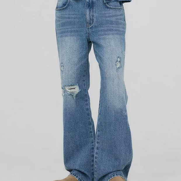 랭글러 Flare Fit Horizon Destroyed 데님 팬츠