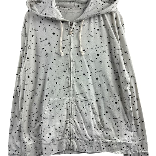 JPN 고스트 도트 후드집업1506