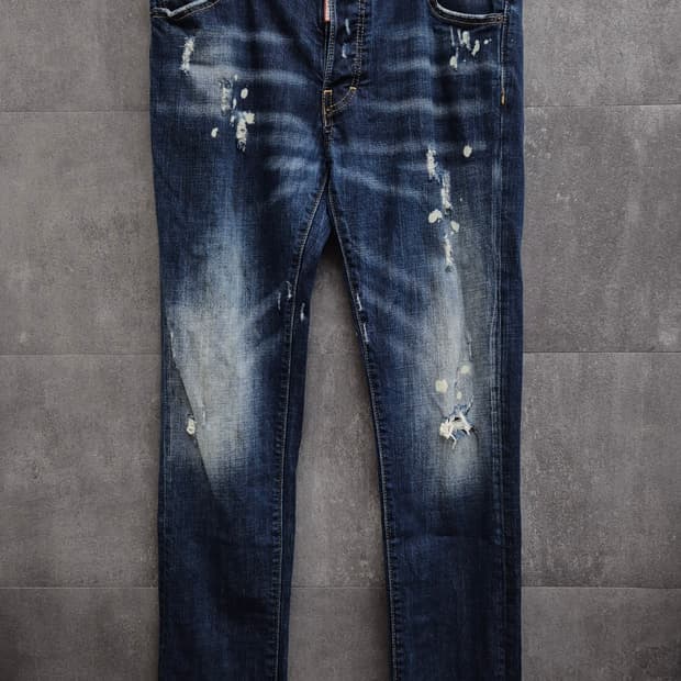 DSQUARED2 / 슬림핏 워싱 데님 팬츠